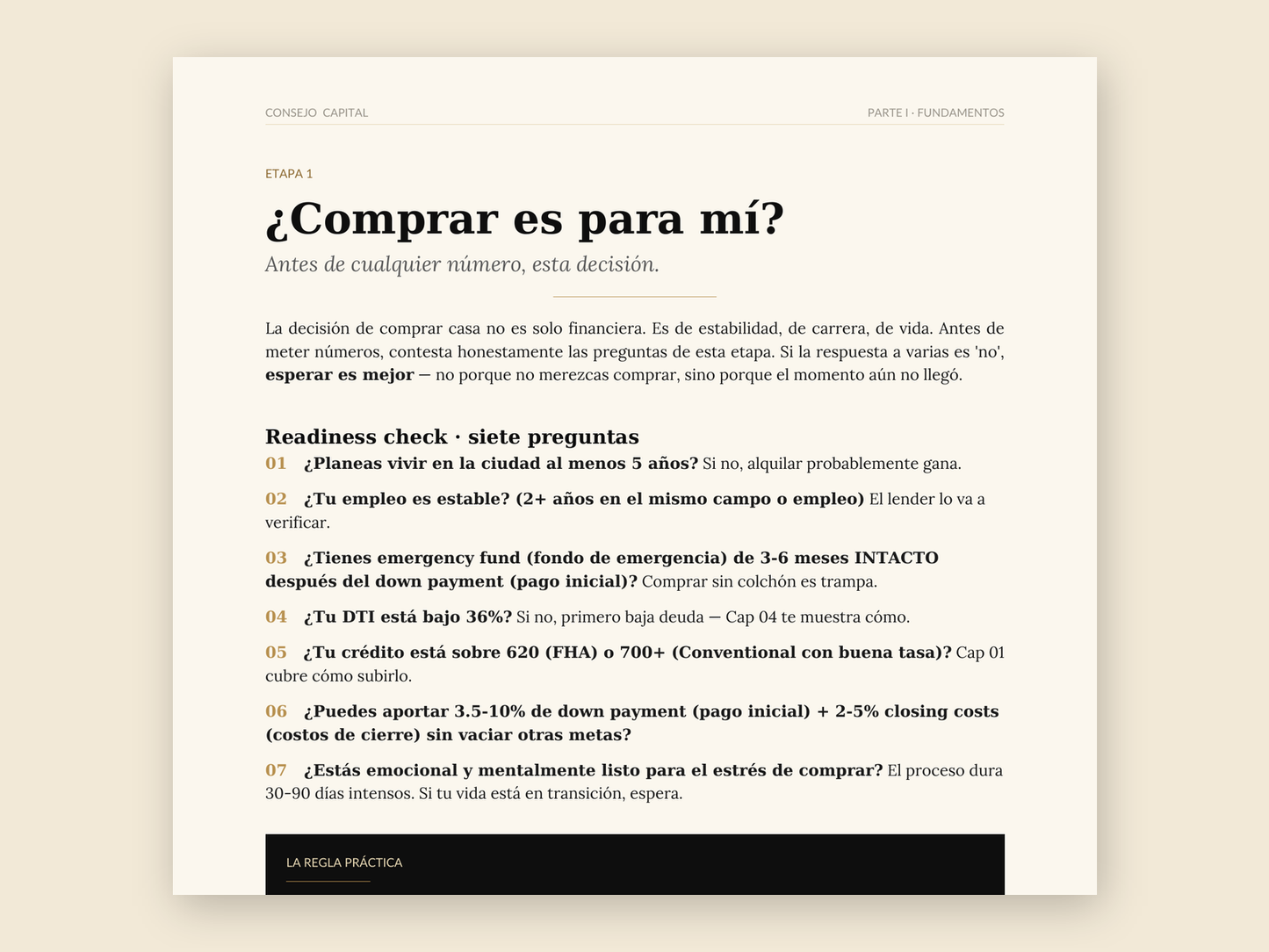 Capítulo 06 · Tu primera casa