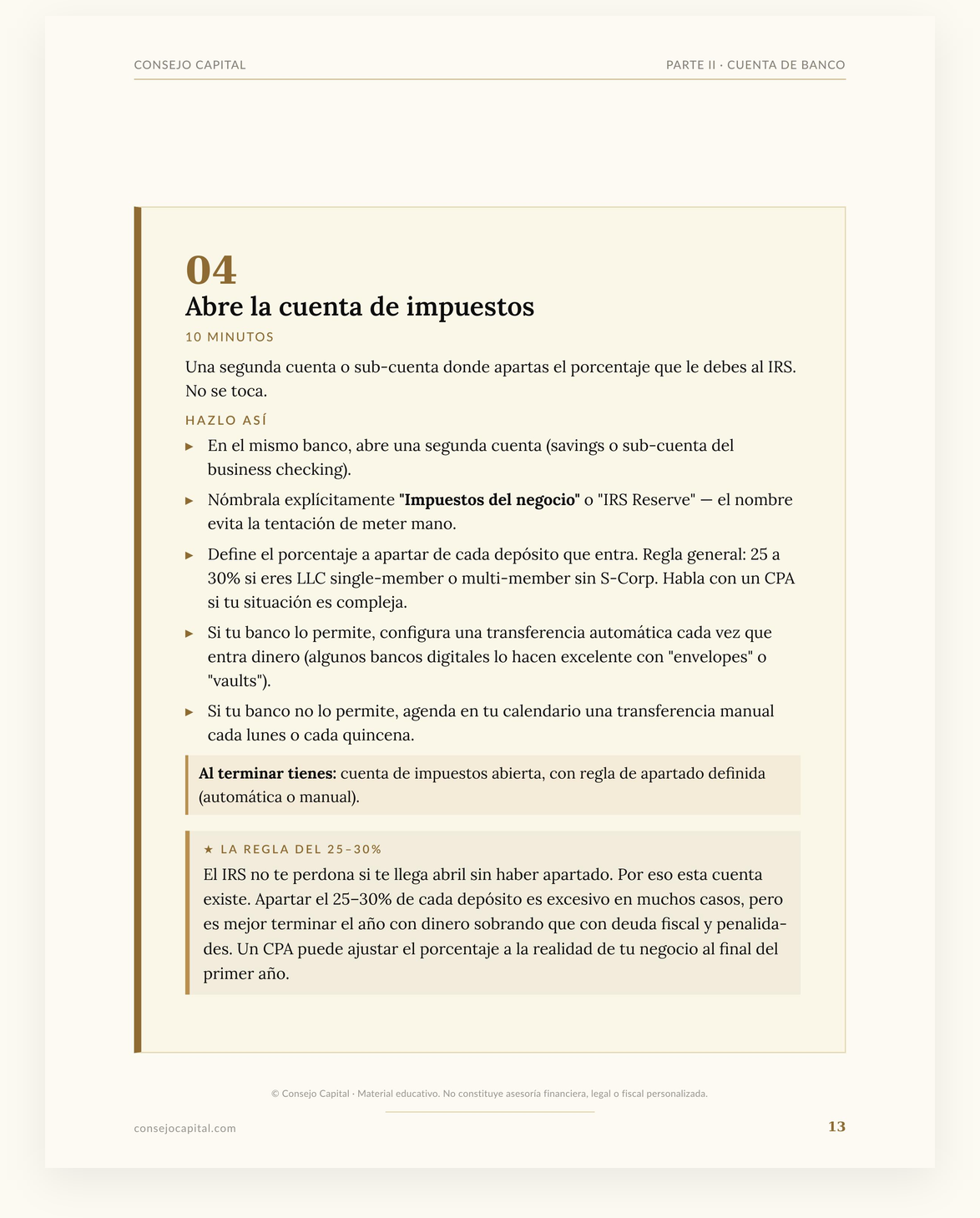 Capítulo 03 · Negocios — Las finanzas de tu negocio