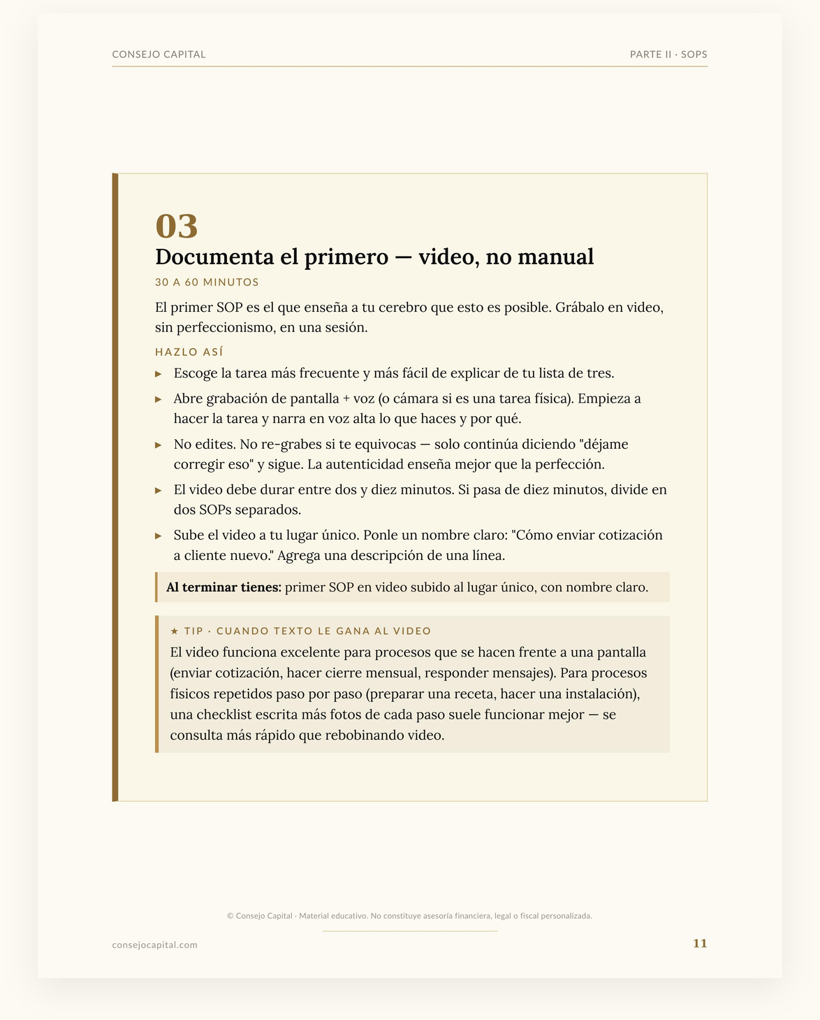Capítulo 06 · Negocios — Operaciones, impuestos y empleados