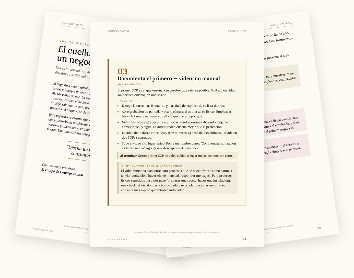Capítulo 06 · Negocios — Operaciones, impuestos y empleados
